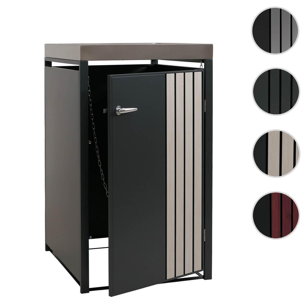 1ER-MÜLLTONNENVERKLEIDUNG Anthrazit, Hellbraun - Hellbraun/Anthrazit, Metall (68/125/84cm) - MCW