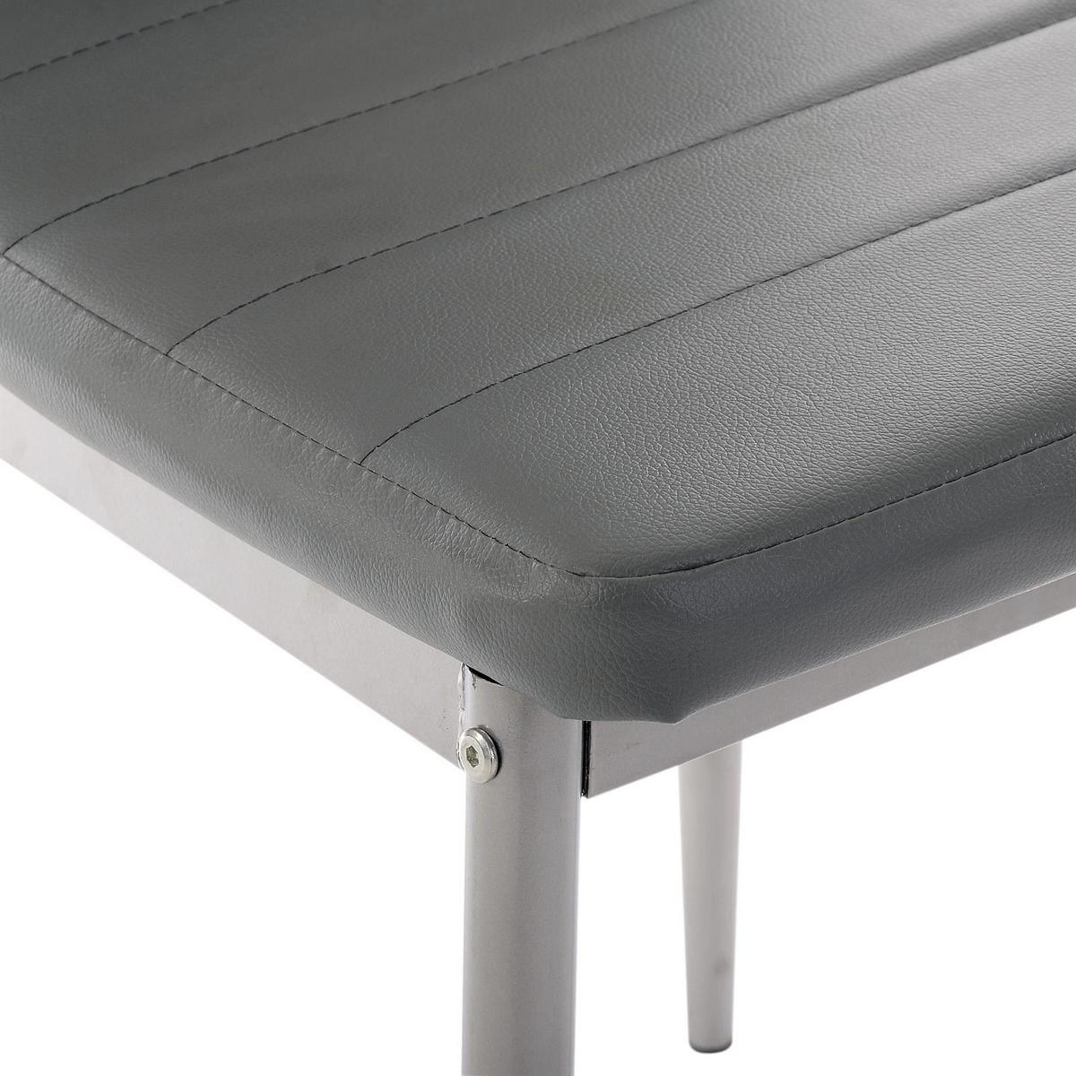 ESSZIMMERSTUHL NATHALIE 4er-Set grau - Grau, Textil/Metall (43/100/50cm) - IDIMEX