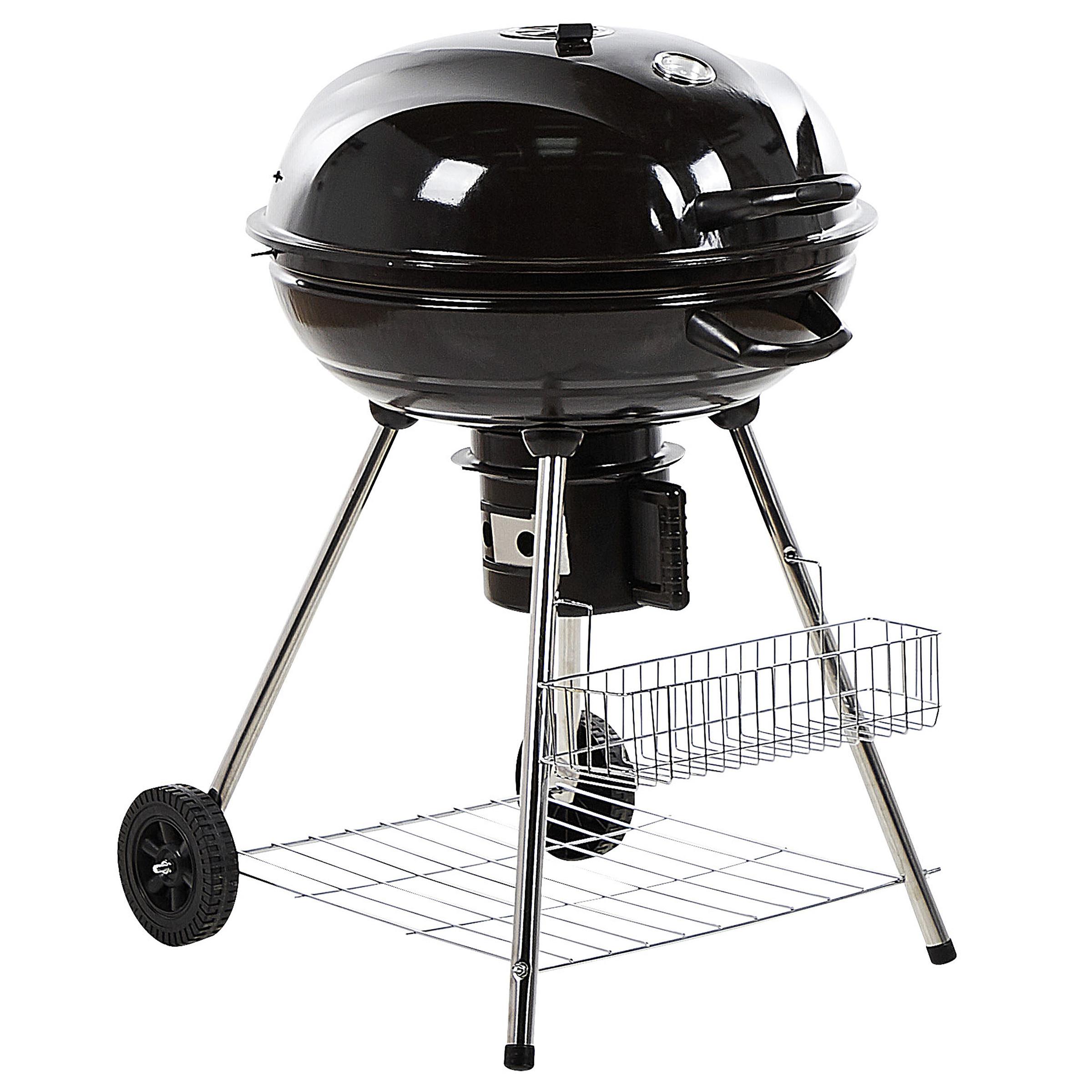 HOLZKOHLE-KUGELGRILL Stah schwarz Marapi - Schwarz, Metall (59/92/58cm)