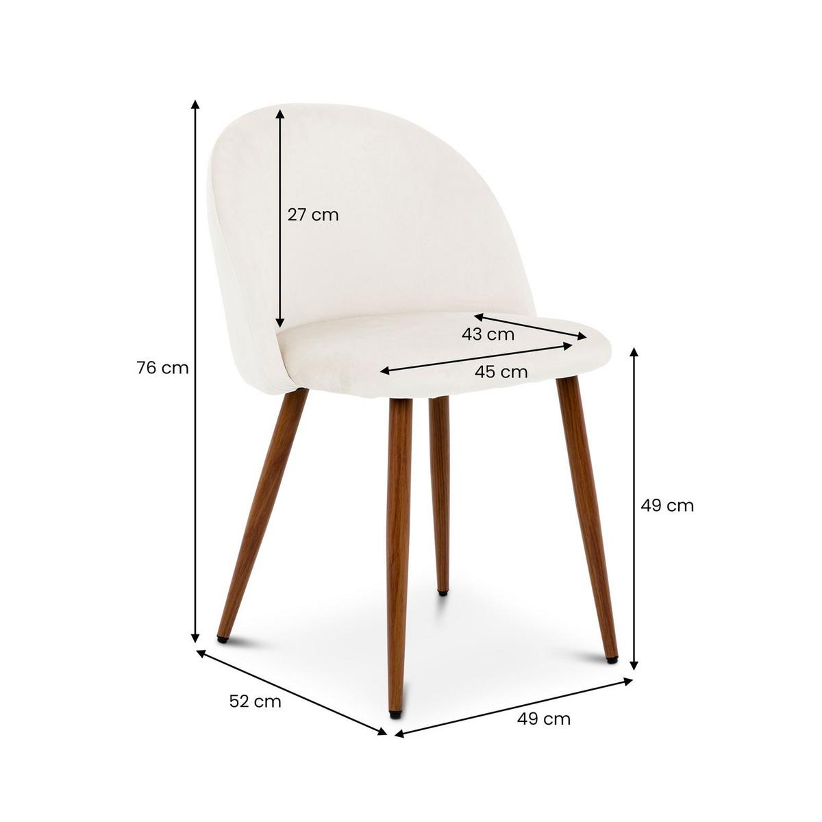 ESSZIMMERSTUHL NAVIA 2er-Set beige - Beige, Textil (49/76/52cm) - IDIMEX