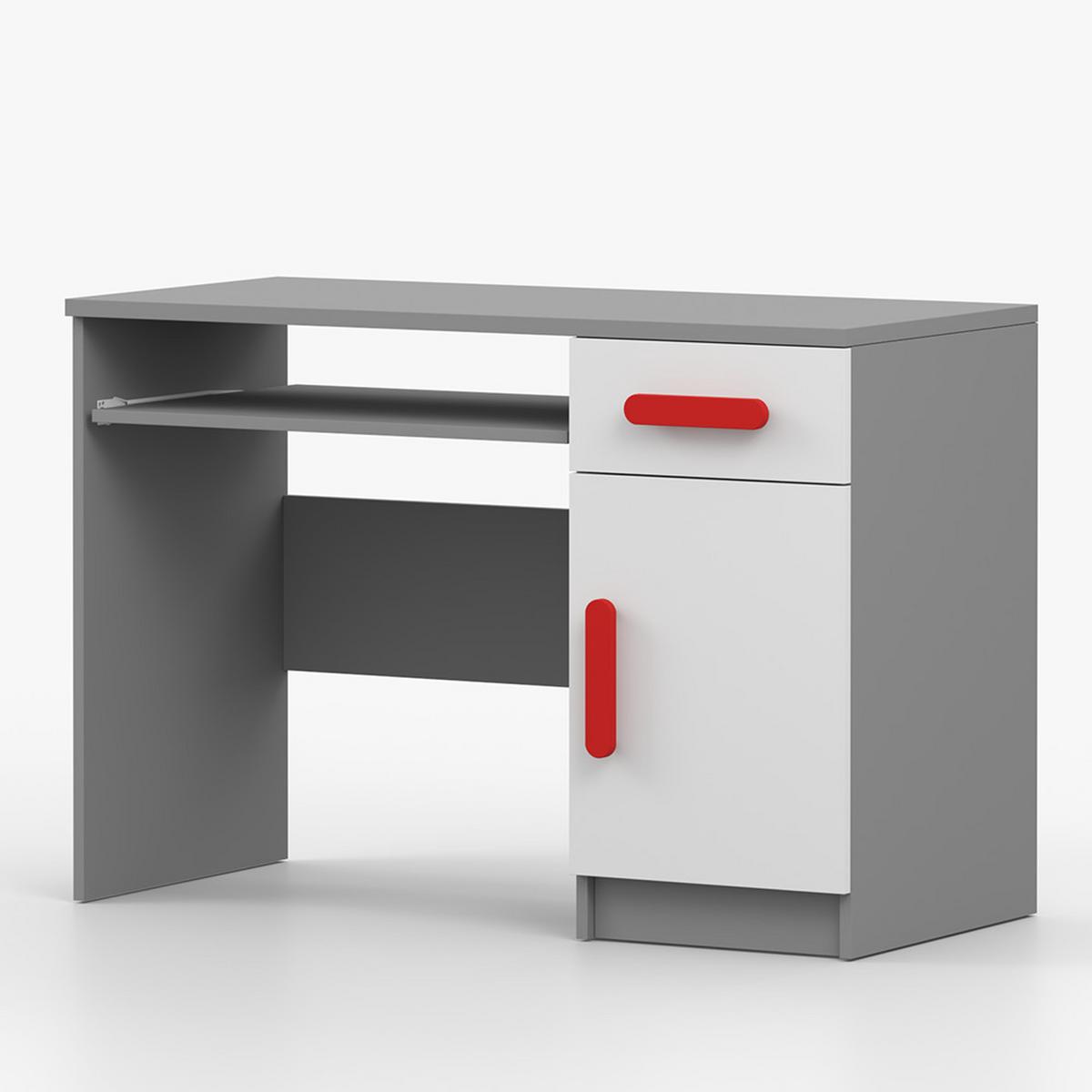 KINDERSCHREIBTISCH Jonas II 08 110 cm, 110/75/50, grau - Grau, Holzwerkstoff (110/75/50cm) - imoebel24