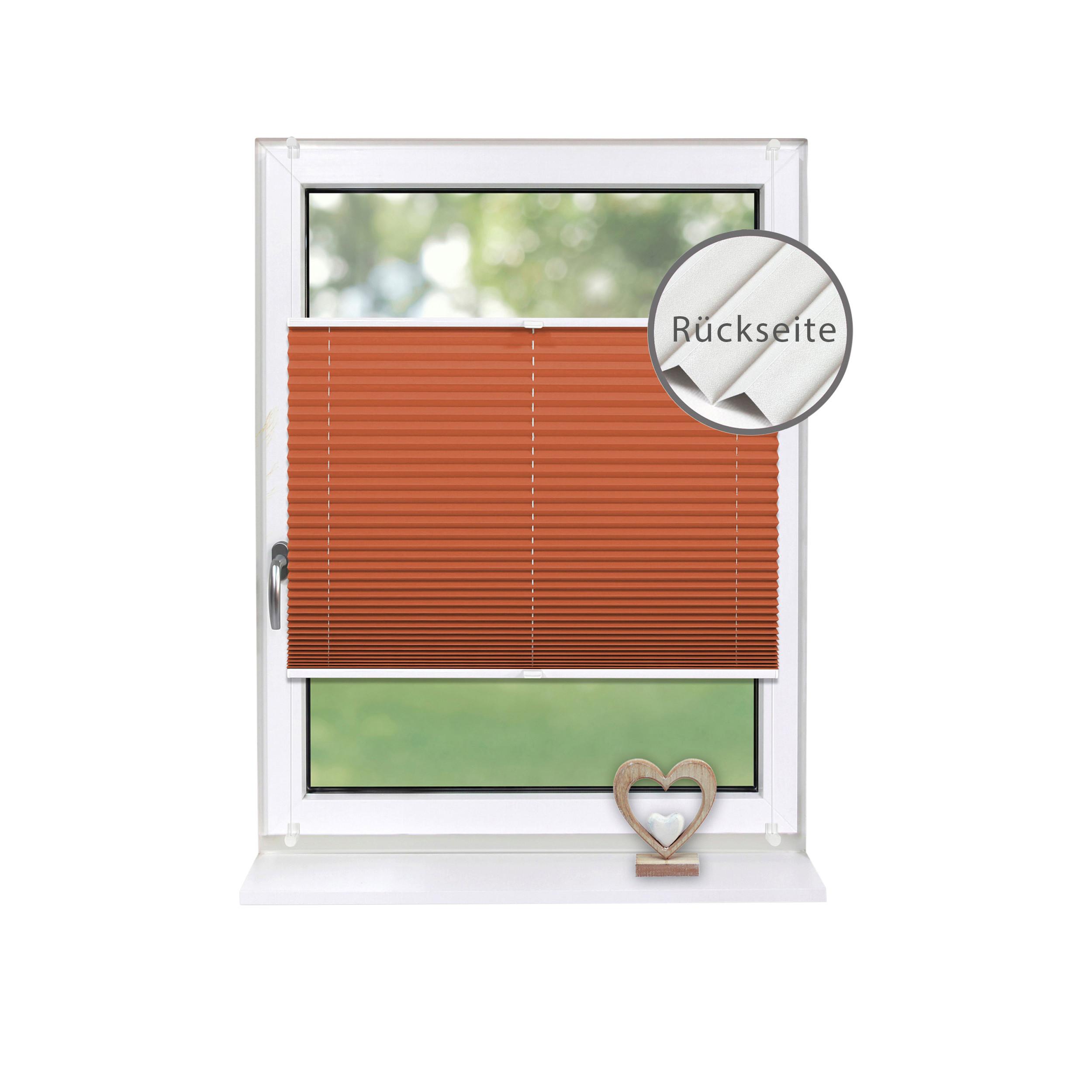 PLISSEE Thermo Basic 80 x 150cm Klemmfix ohne Bohren - Orange, Textil (80/150cm) - Deco-Raum