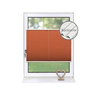 PLISSEE Thermo Basic 75 x 150cm Klemmfix ohne Bohren - Orange, Textil (75/150/150cm) - Deco-Raum