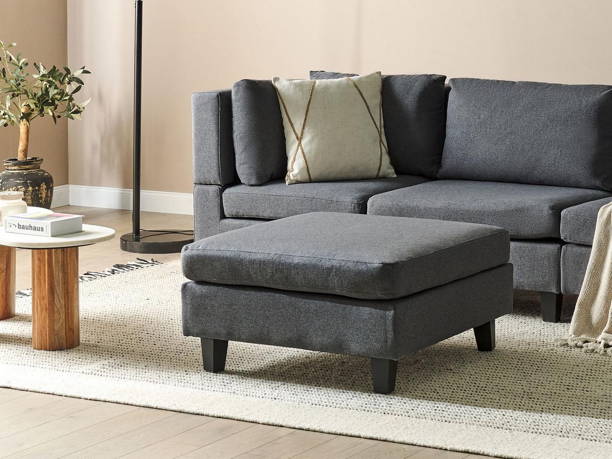 OTTOMANE Stoff Dunkelgrau Unstad - Dunkelgrau, Textil (76/39/76cm) - Beliani