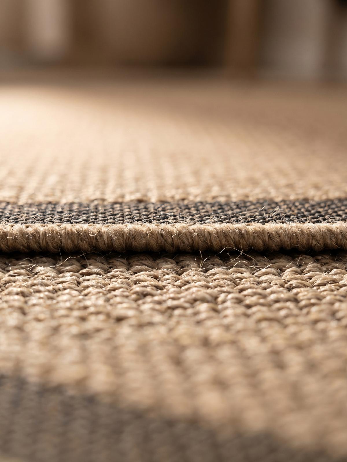 TEPPICH Outdoor ARLBERG in Beige, in Jute-Optik, aus Polypropylen, Ø 80 cm - Beige, Textil (80/80cm) - KADIMA DESIGN