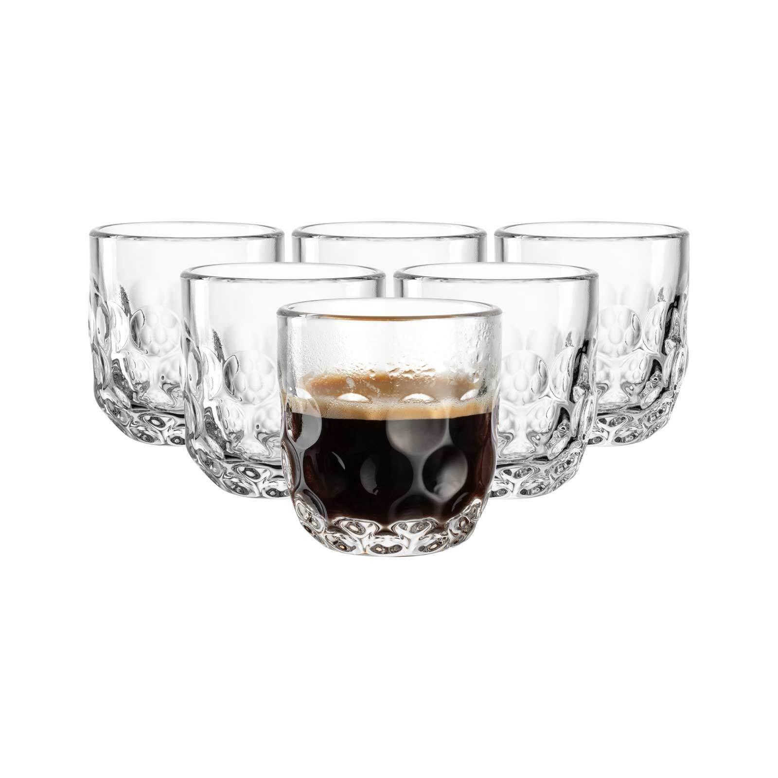 ESPRESSOGLÄSER (1) Gocce transparent 60 ml 6er Set - Transparent, Glas (0.06L) - Leonardo Living