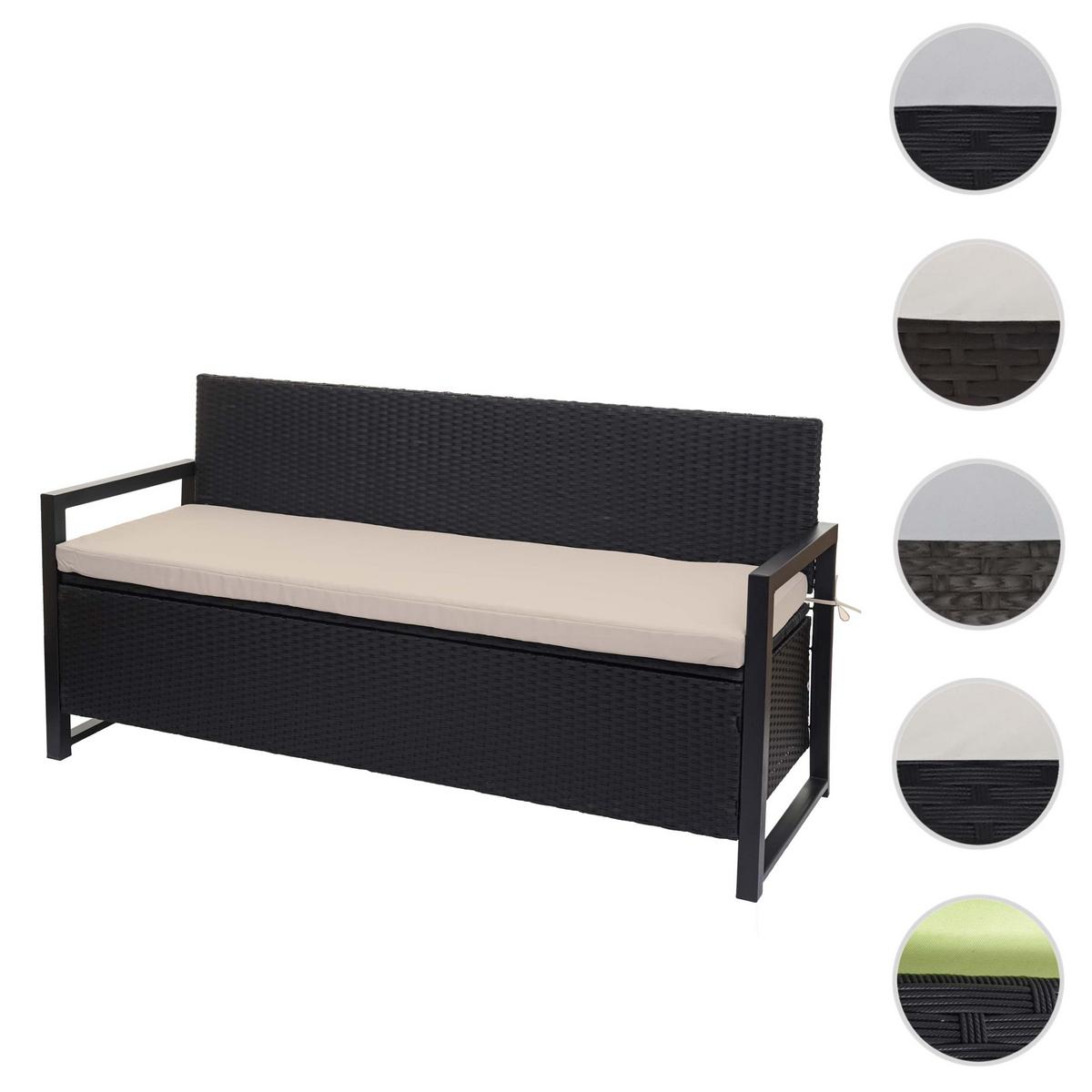 SITZBANK Anthrazit, Beige - Anthrazit/Beige, Kunststoff (164/87/57cm) - MCW