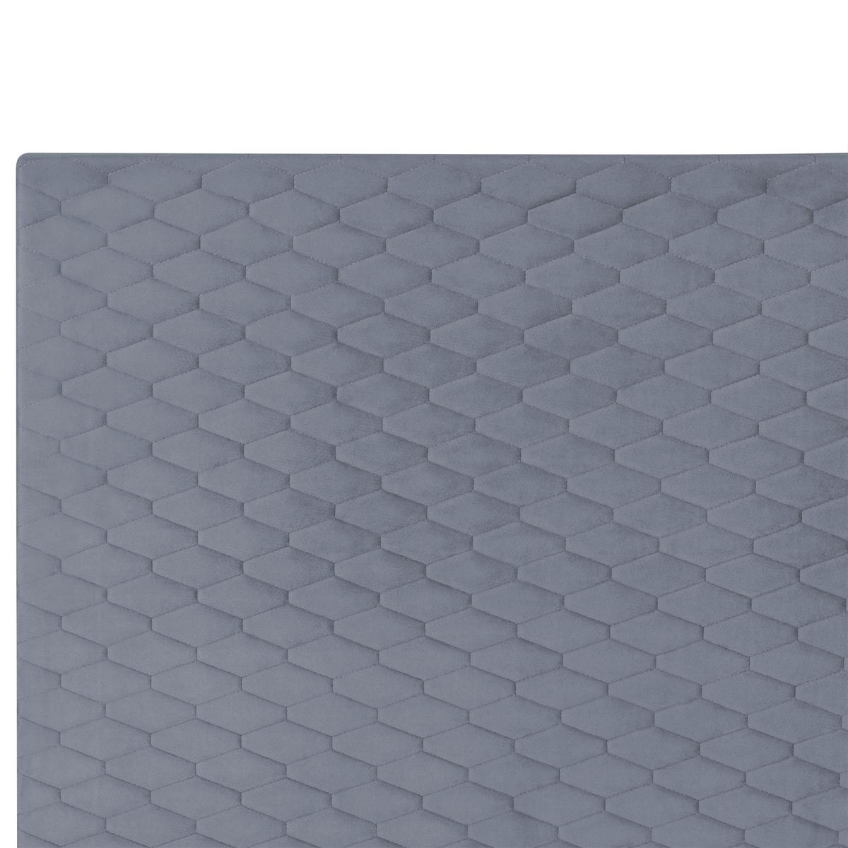 POLSTERBETT mit Lattenrost 90x200 cm Grau Bayonne - Grau, Textil (90/200cm) - Beliani