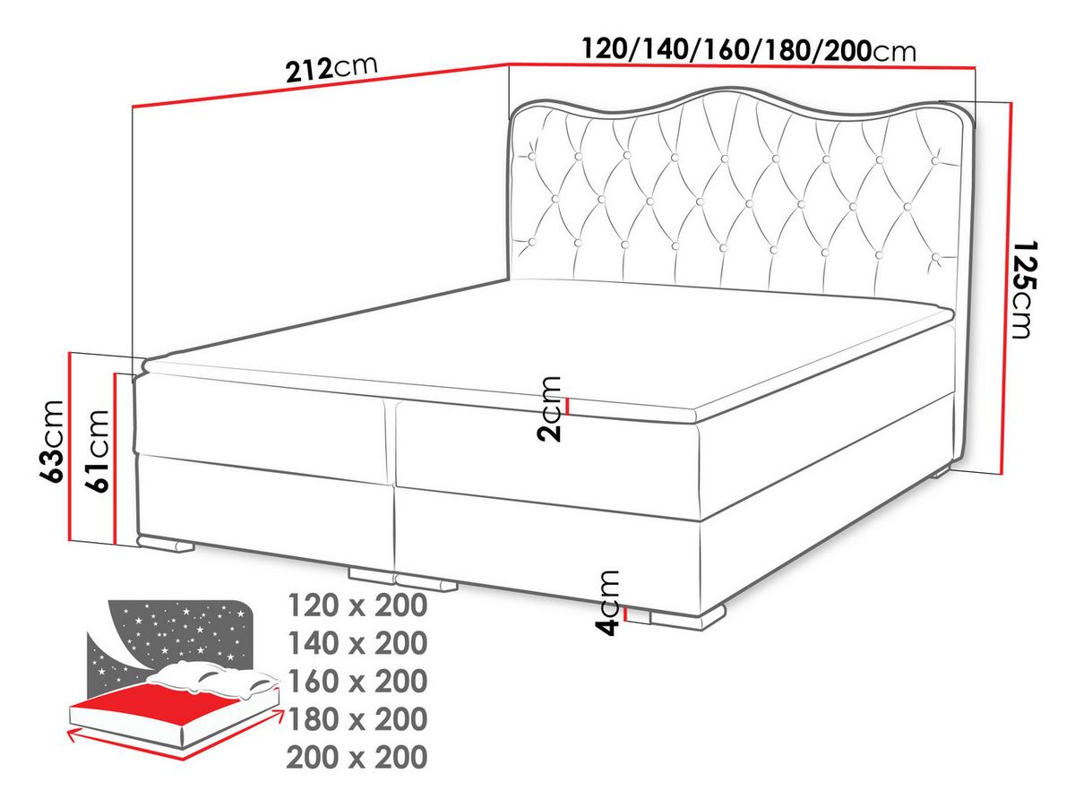 BOXBETT Sultan - H3 - Weiß, Holz (160/200cm) - MIRJAN24