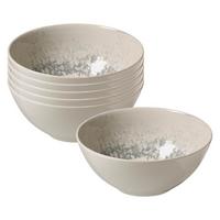 MÜSLISCHALEN Cecina Graphit ø 16,5 cm 6er Set - Beige/Grau, Keramik (16.5cm) - Ritzenhoff Breker