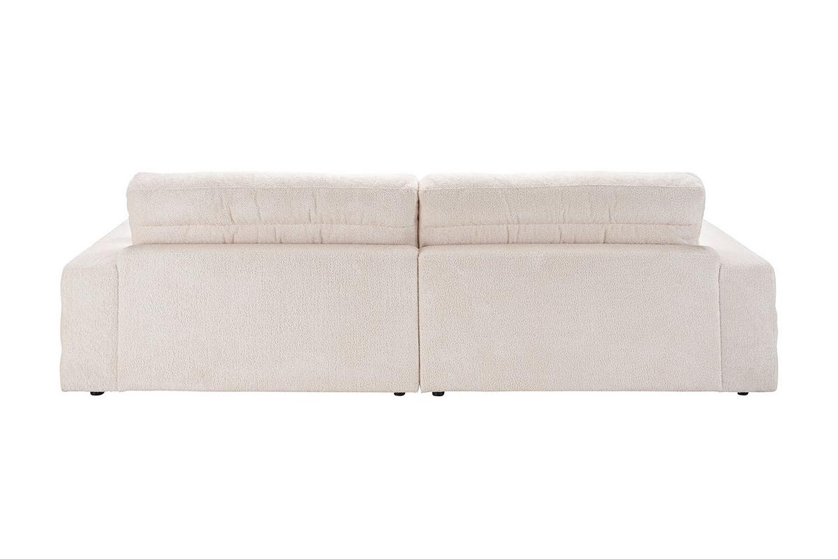 BIG SOFA LANA Weiß Webstoff - Schwarz/Weiß, Textil (296/83/178cm) - KAWOLA