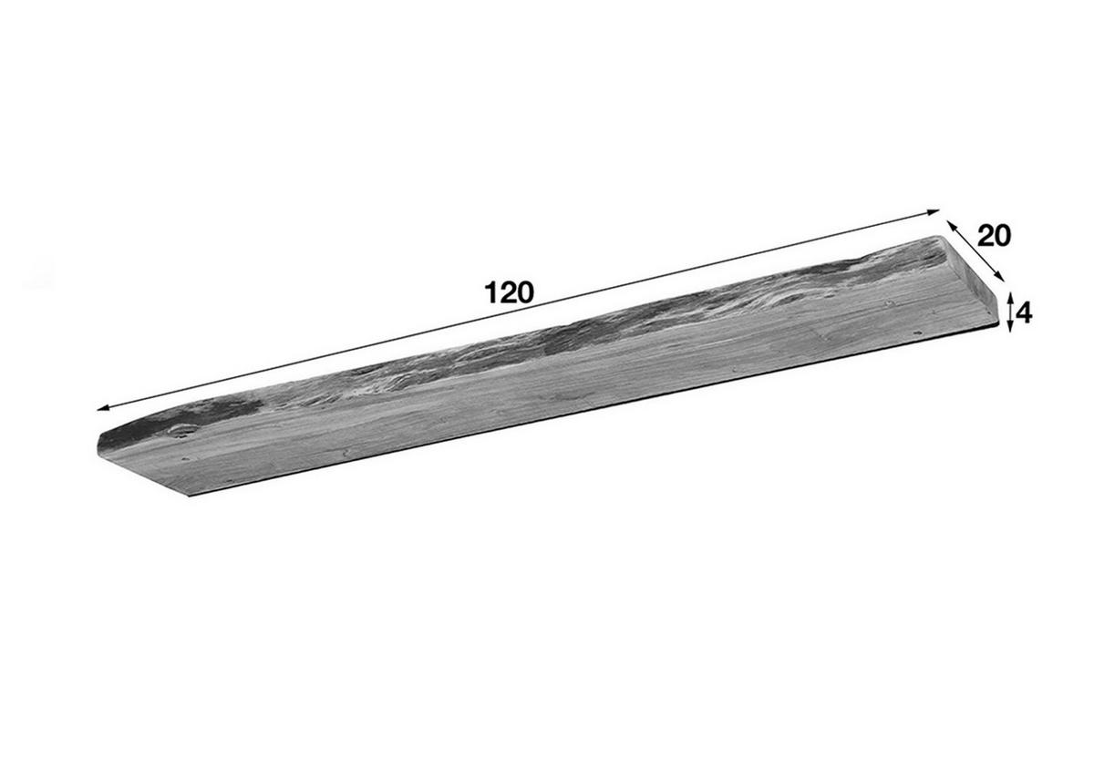 WANDREGAL ERGEA Holz Akazie - Naturfarben, Holz (120/4/20cm) - KAWOLA