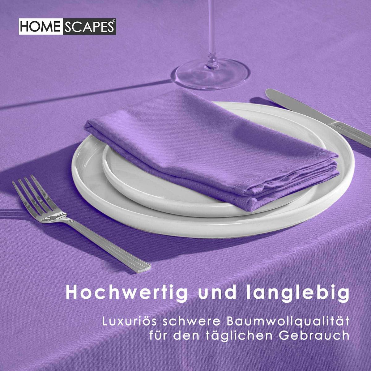 TISCHDECKE lila 137/228 cm, 100% Baumwolle - Lila, Textil (137/228cm) - Homescapes