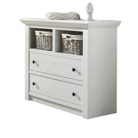 KOMMODE Hooge in Pinie weiß 105 x 90 cm - Weiß, Holzwerkstoff/Metall (105/90/45cm) - Furn.Design