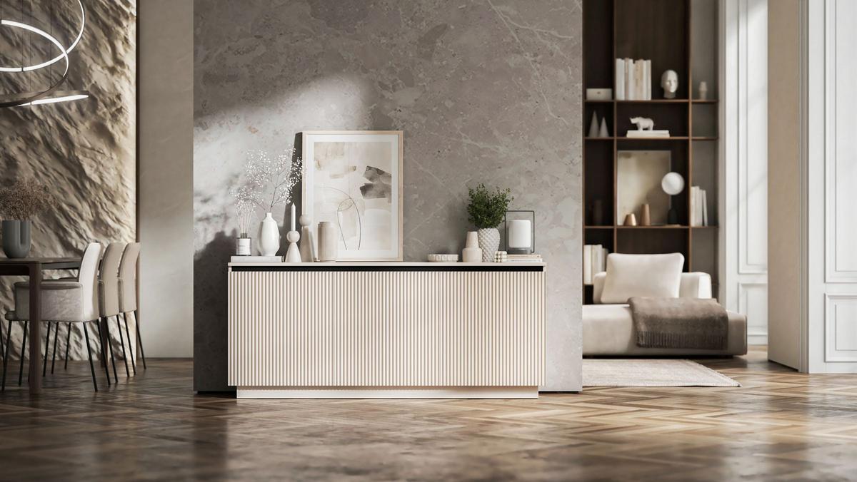 KOMMODE Selene 3D Kaschmir Matt Glamour 167 cm - Kaschmir, Holzwerkstoff (166.8/71.4/35cm) - Meble Lindner