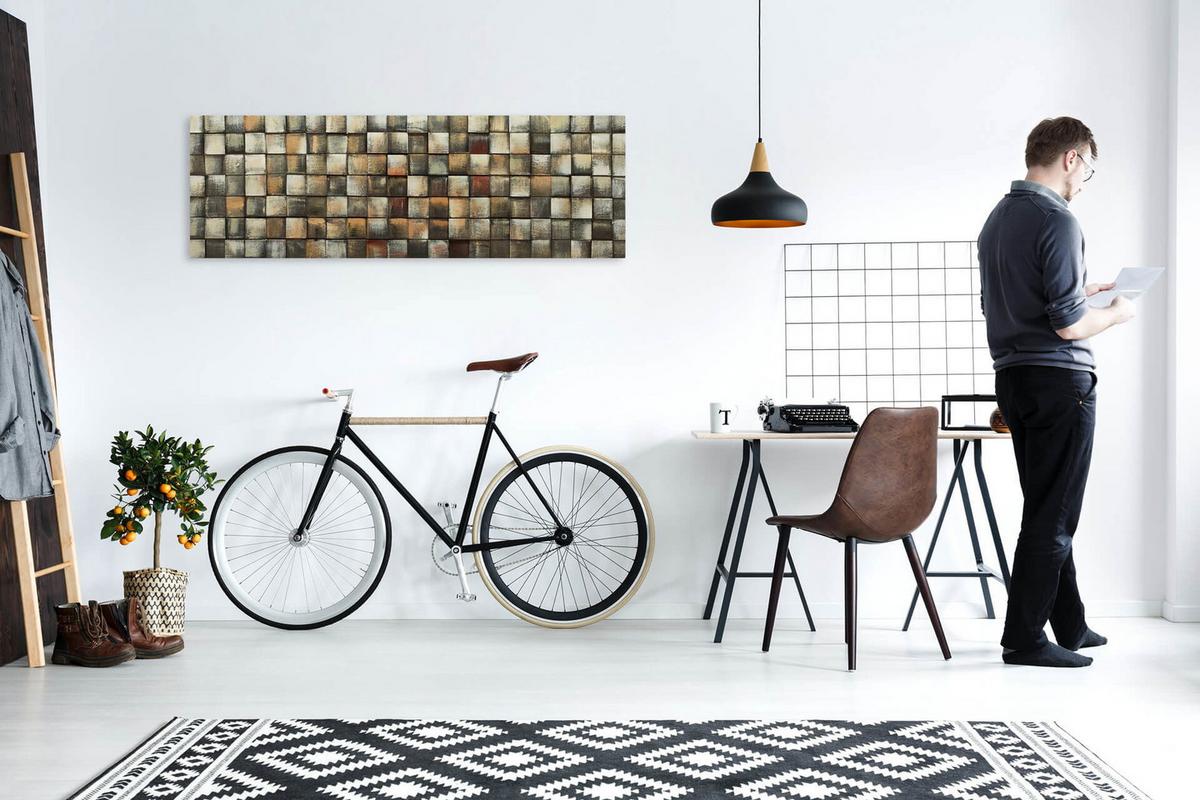 HOLZBILD Beige 144/44 cm - Beige/Braun, Holz (6/44cm) - KUNSTLOFT