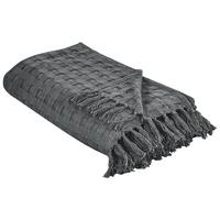 TAGESDECKE Grau 150 x 200 cm Bere - Schieferfarben, Textil (200/220cm) - Beliani