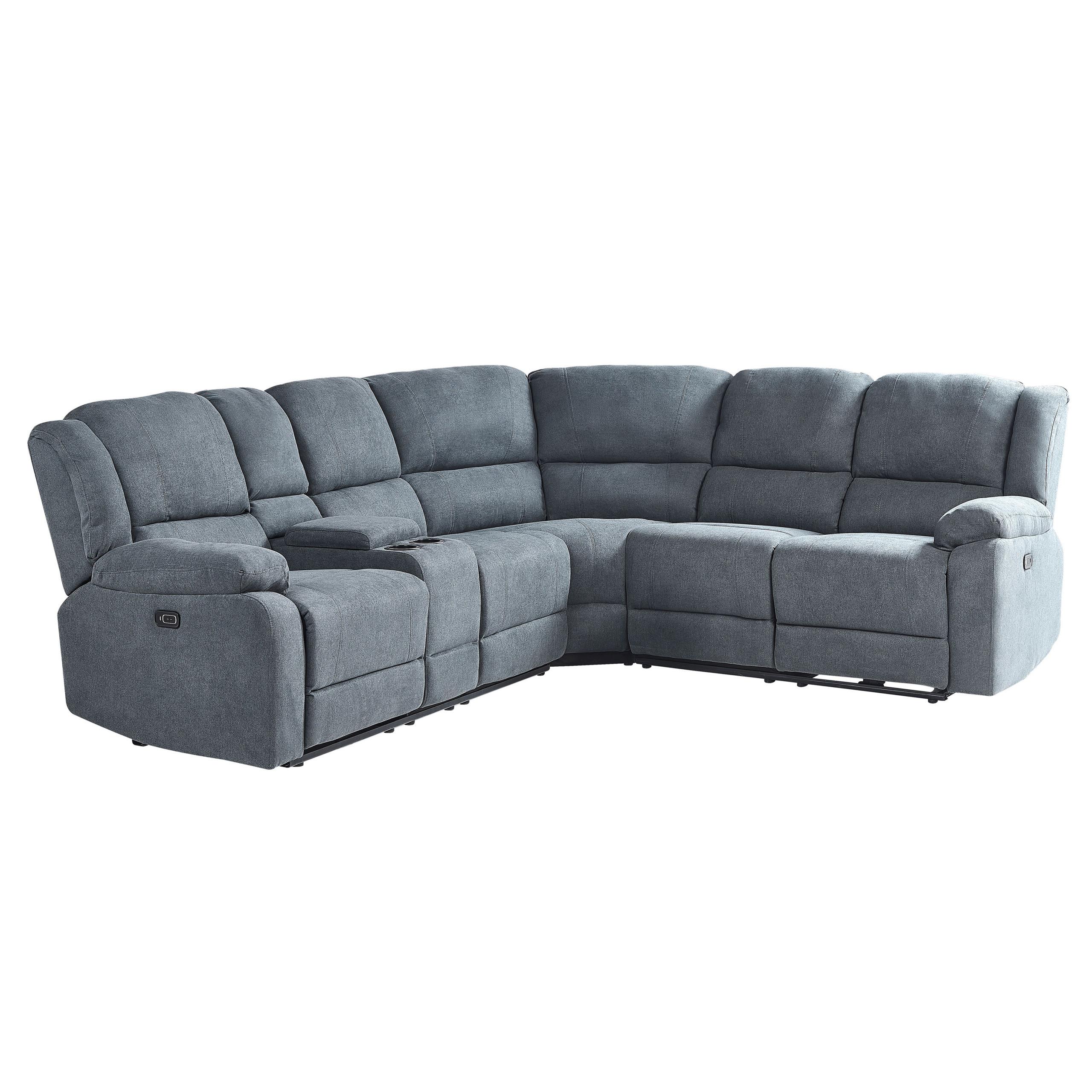ECKSOFA Polsterbezug Dunkelgrau Rokke - Dunkelgrau, Textil (233/200cm) - Beliani
