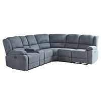 ECKSOFA Polsterbezug Dunkelgrau Rokke - Dunkelgrau, Textil (233/200cm) - Beliani