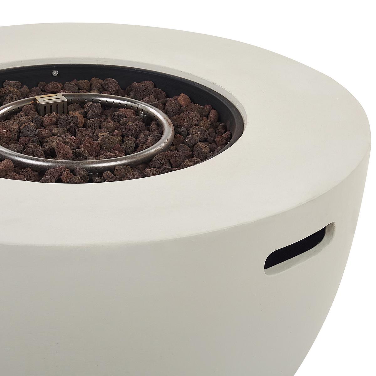 FEUERSTELLE Grau Indus - Grau, Naturmaterialien (92/38/92cm) - Beliani