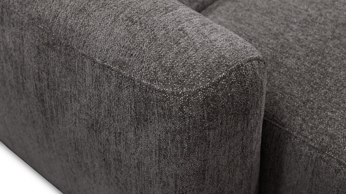 ECKSOFA NERO 4-Sitzer, dunkelgrau - Dunkelgrau/Schwarz, Holz/Textil (272/81/159cm) - Wozimo
