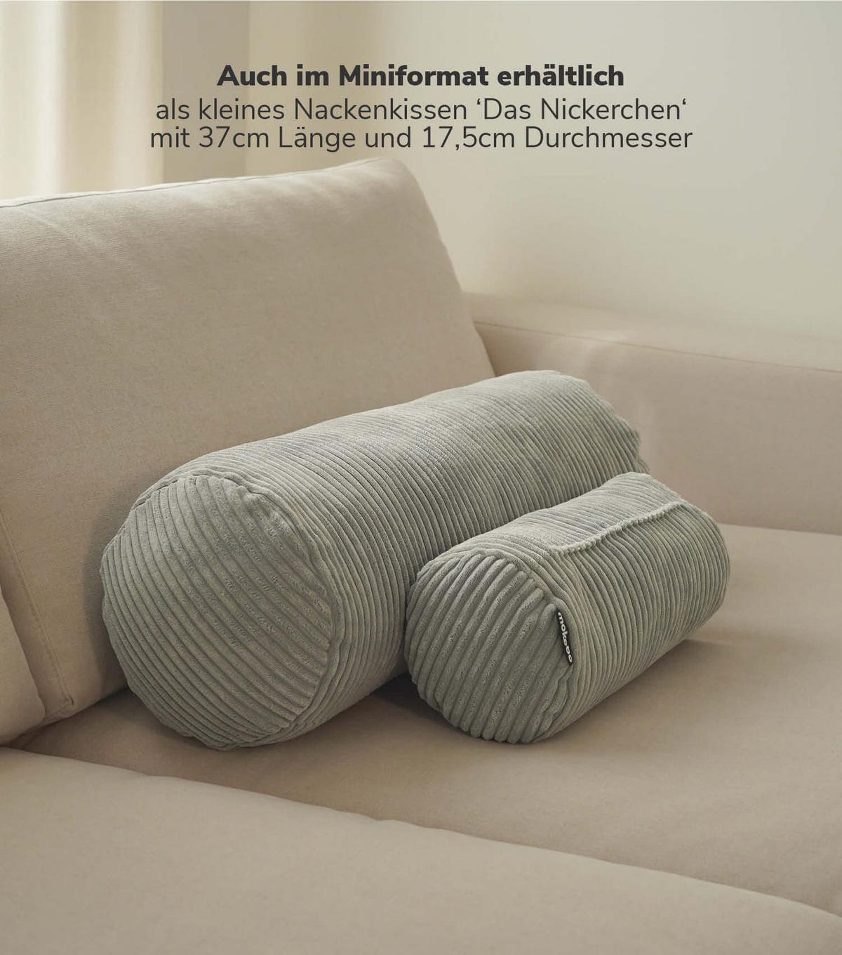 XXL NACKENROLLE Der Powernap - Grau, Textil (25/70cm) - Mokebo