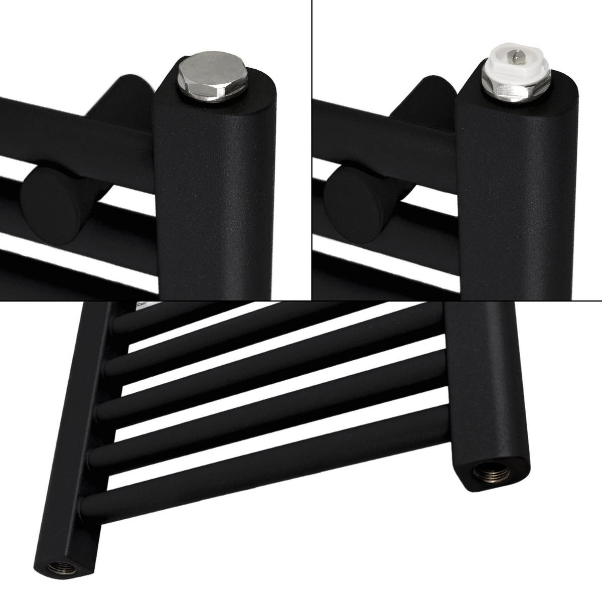 BADHEIZKÖRPER - Schwarz, Metall (50/150/3cm) - LuxeBath