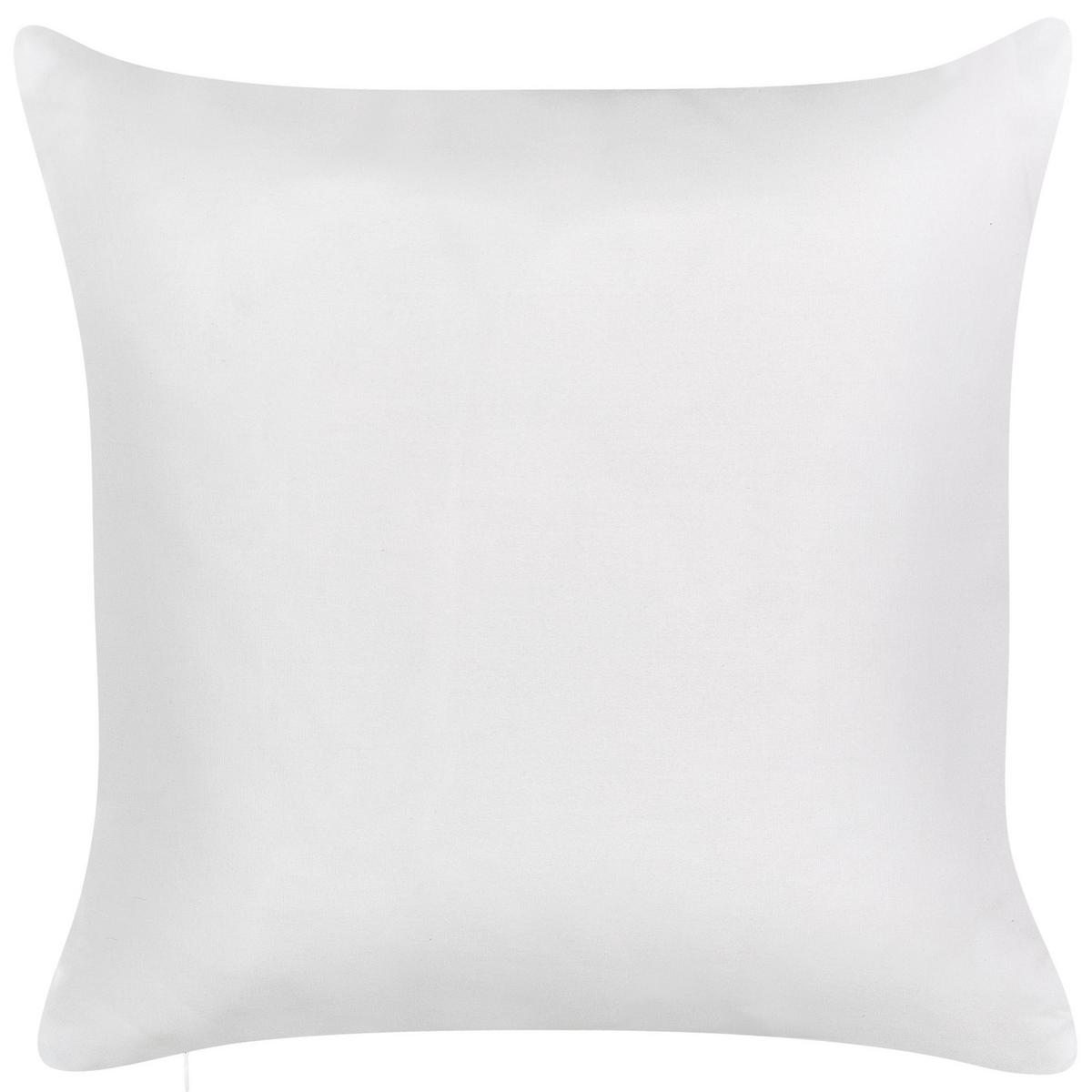 GARTENKISSEN 2er-Set Blattmotiv grün/weiß 45/45 cm Calderina - Grün, Textil (45/45cm) - Beliani