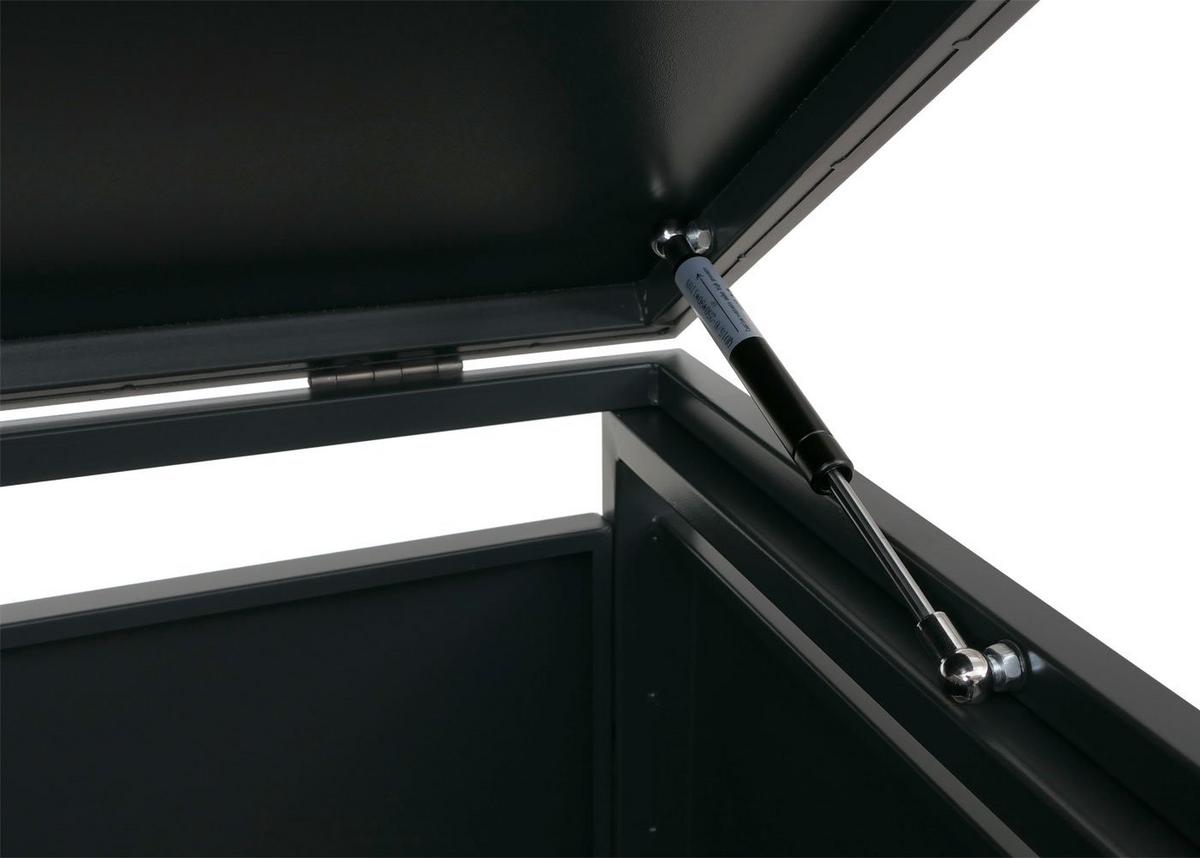 1ER-MÜLLTONNENVERKLEIDUNG Anthrazit, Silber - Anthrazit/Silberfarben, Metall (68/122/84cm) - MCW