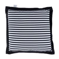 SITZKISSEN schwarz-weiß gestreift, 40/40/5 cm - Schwarz, Textil (40/40/5cm) - Homescapes
