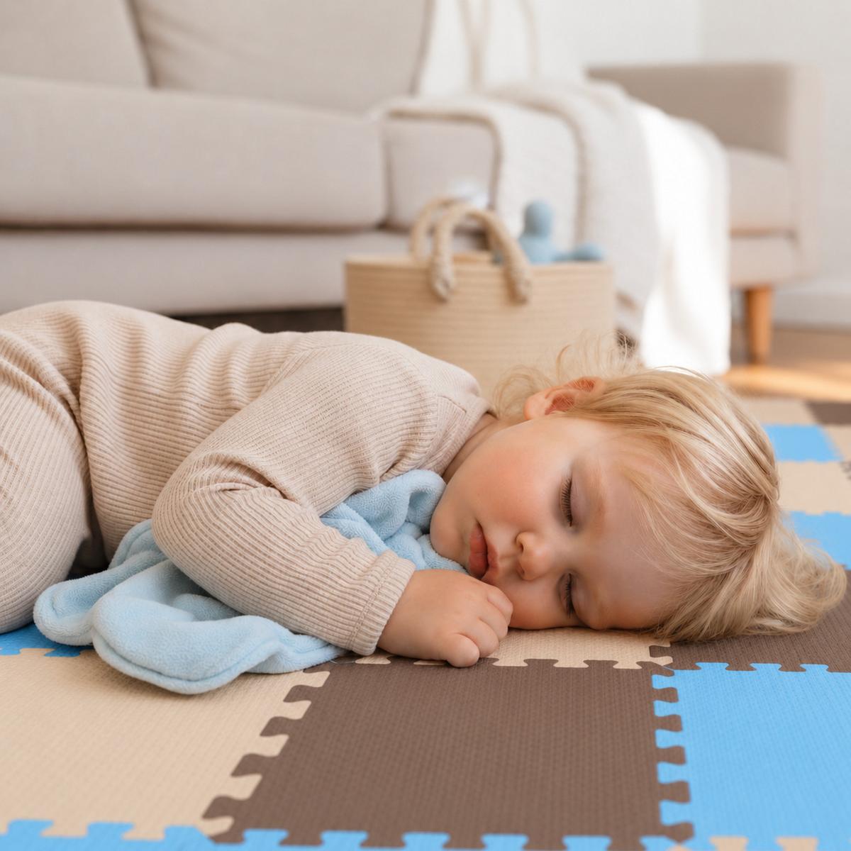 SPIELMATTE ab Null - 270/90 cm Puzzlematte Beige - Multicolor, Kunststoff (30/30cm) - Littletom