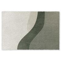 FUSSMATTE Japandi - Grün - Abstrakt - Modern Schmutzfänger 60x40 cm - Olivgrün, Kunststoff (60/0.4cm) - MuchoWow