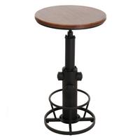 BARTISCH rund Schwarz, Braun - Schwarz/Braun, Holz (61/61/123cm) - MCW