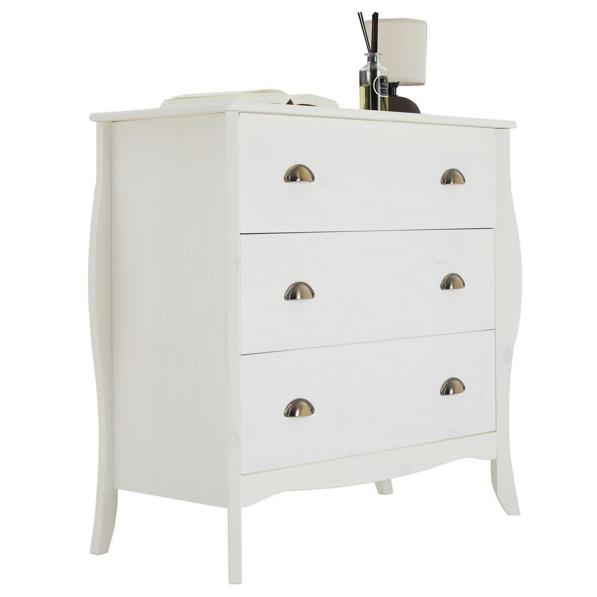 KOMMODE ANTOINETTE weiß - Weiß, Holz (89/87/43cm) - IDIMEX