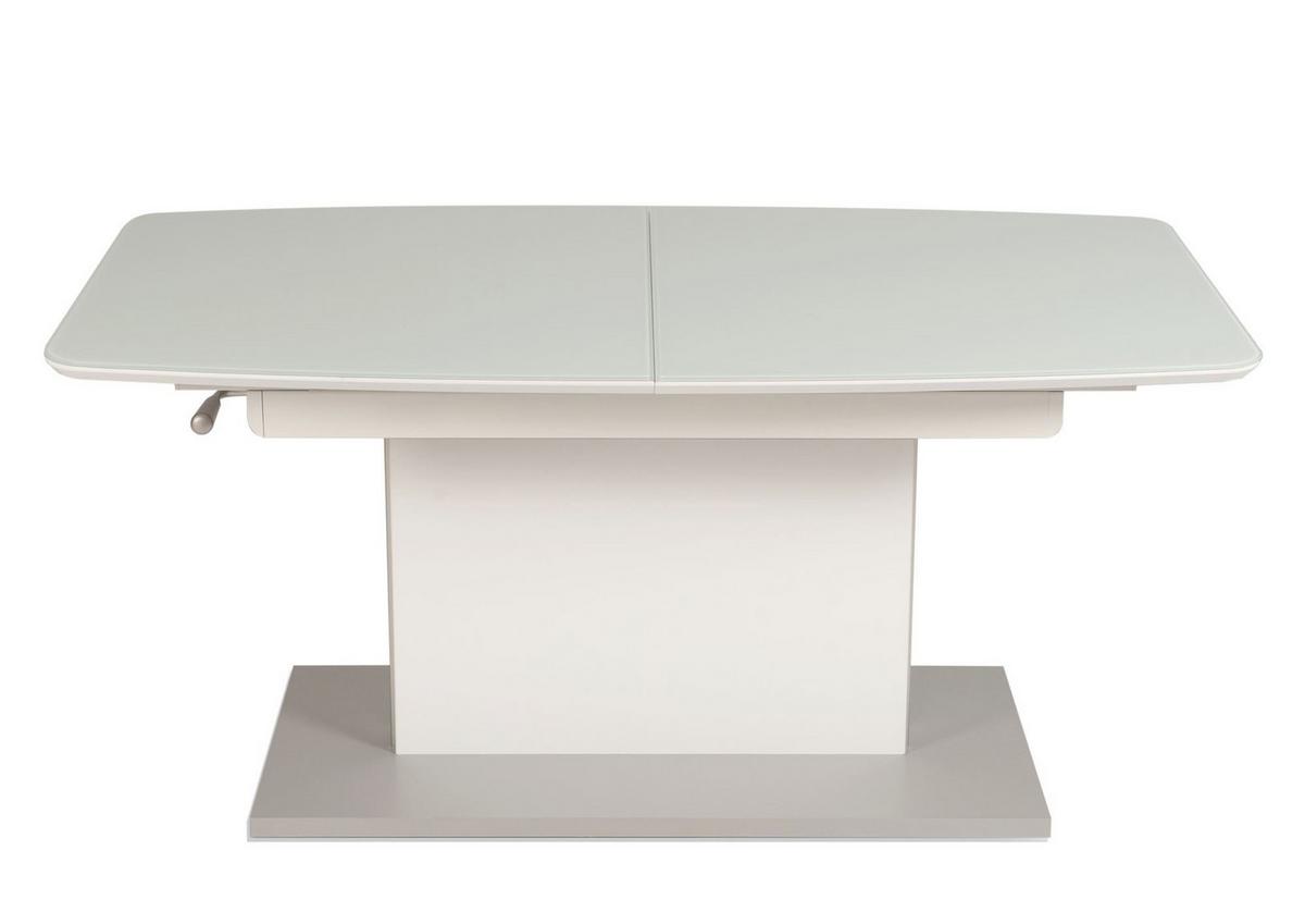 FUNKTIONSTISCH ausziehbar Carey 120(160) x 70 x 55-74 Couchtisch Weiß - Weiß, Holz (120/70/55cm) - 58aufmkessel