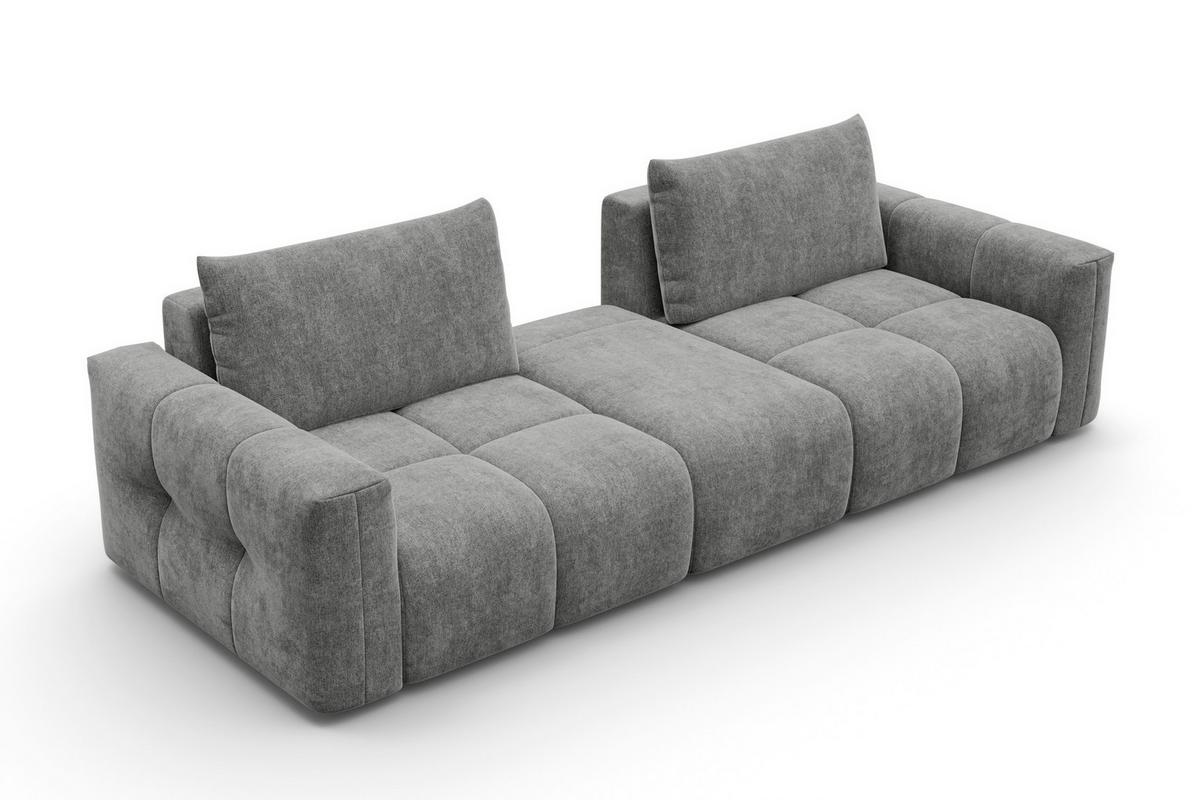 SOFA VERONA 4-Sitzer, Grau - Schwarz/Grau, Holz/Textil (282/83/110cm) - Courtois Laville