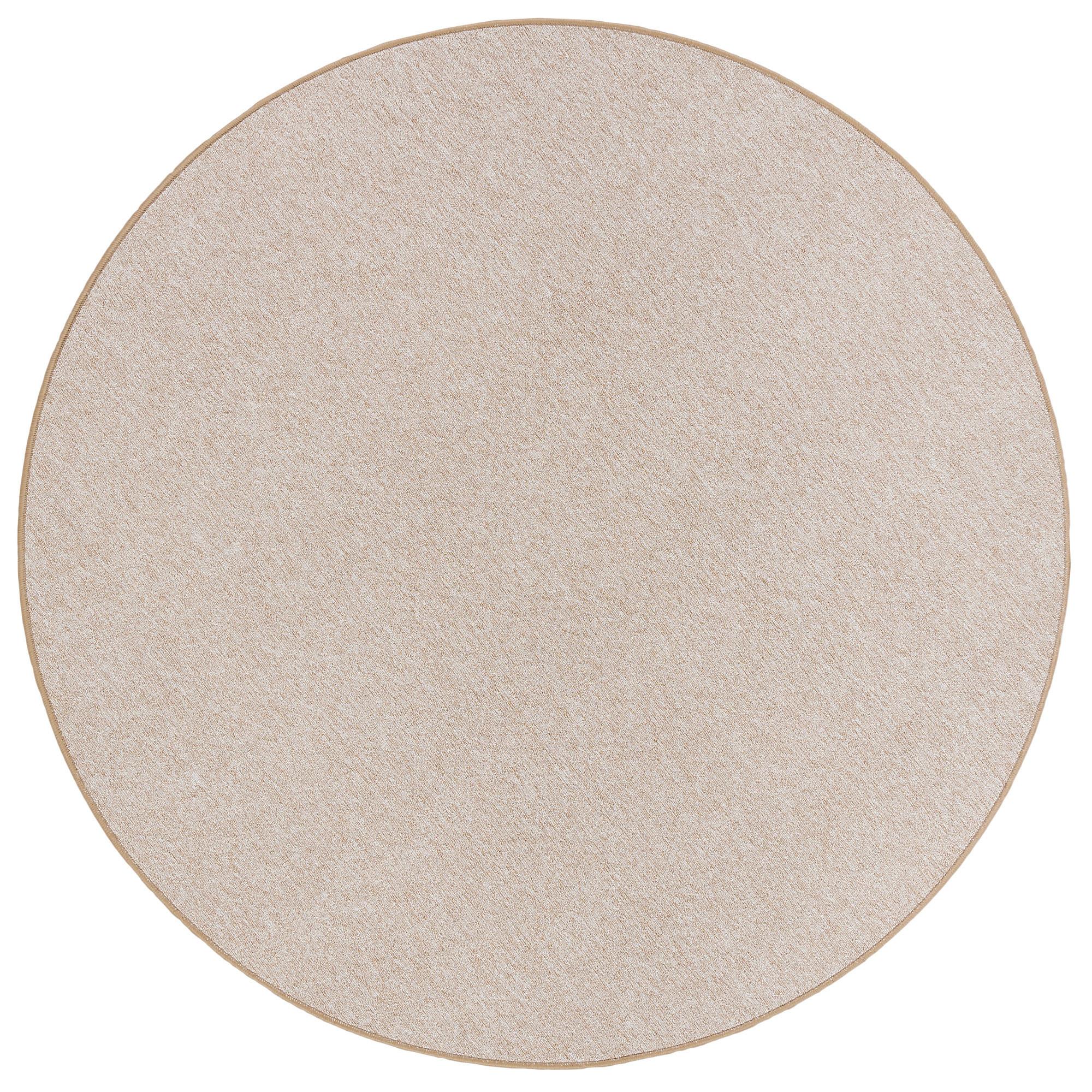 FEINSCHLINGEN VELOUR TEPPICH STRONG RUND - Beige, Textil (160/160cm) - Snapstyle