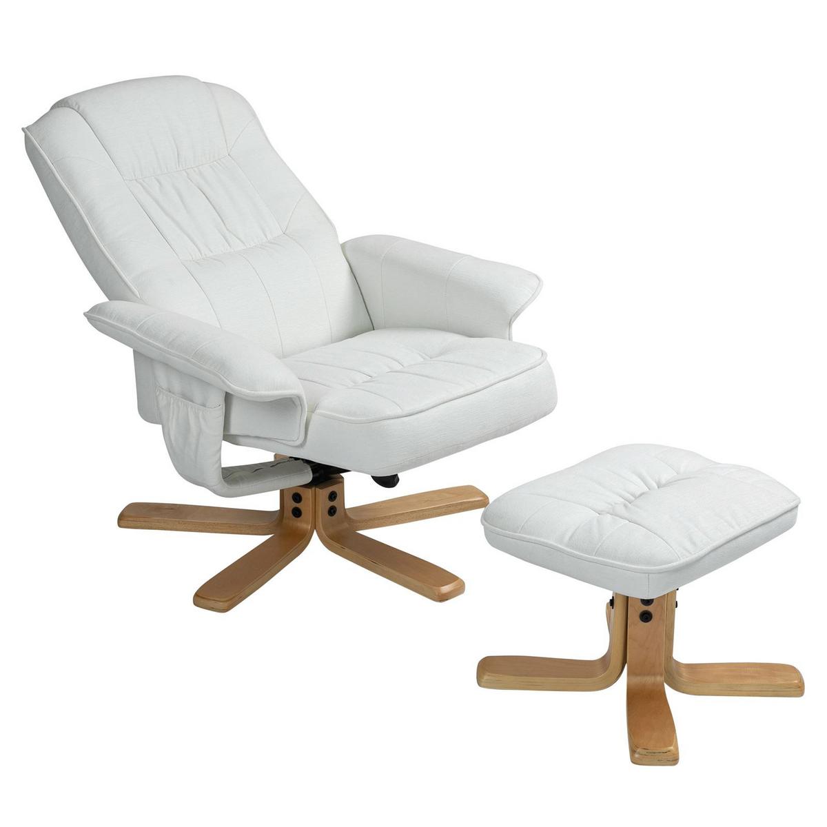RELAXSESSEL CHARLY weiß - Weiß, Textil (76/87/61cm) - IDIMEX