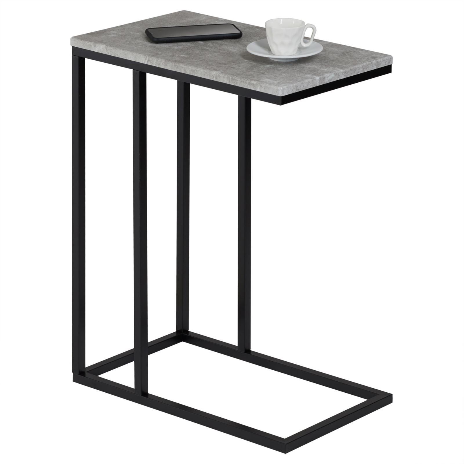 BEISTELLTISCH DEBORA Betonoptik/schwarz - Schwarz/Grau, Holzwerkstoff (26/46/61cm) - IDIMEX