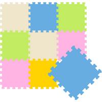 SPIELMATTE ab Null - 90 cm Baby Puzzlematte Bunt - Multicolor, Kunststoff (30/30cm) - Littletom