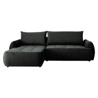 ECKSCHLAFSOFA Bueno II, Seite: Links - Dunkelgrau/Schwarz, Holz/Textil (280/185cm) - MIRJAN24