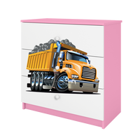 KOMMODE Babydreams Lastwagen 81/81/41 - Rosa, Holzwerkstoff (81/81/41cm) - RAUMHIRSCH FURNITURE