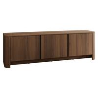 TV-LOWBOARD Bari 168 - Nussbaumfarben/Schwarz, Holzwerkstoff/Kunststoff (168/52/39cm) - MIRJAN24