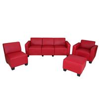 COUCH-GARNITUR Rot - Rot, Textil (193/76/72cm) - MCW