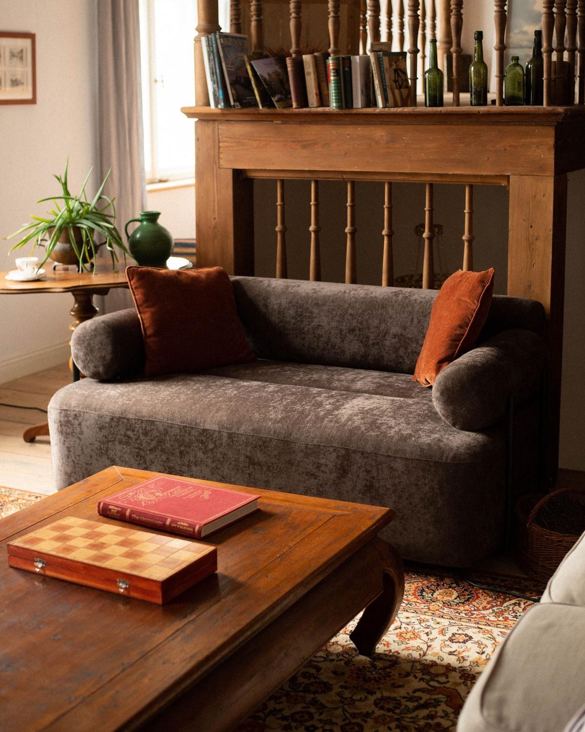 2-SITZER-SOFA Chenillegewebe Dunkelbraun Elva - Dunkelbraun, Textil (170/74/100cm) - Beliani