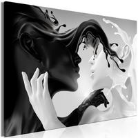 KUNSTDRUCK Schwarz-Weiß 90/60 cm - Schwarz, Textil (90/60cm) - KUNSTLOFT