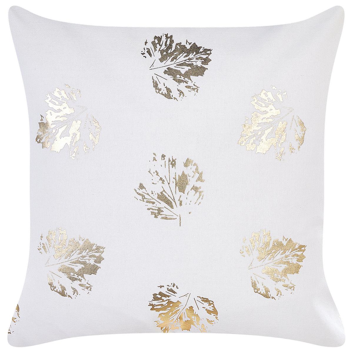 DEKOKISSEN 2er-Set Weiß 45/45 cm Goldenrod - Weiß, Textil (45/45cm) - Beliani