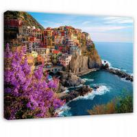 LEINWANDBILD Insel Ozean Blau 60x40 cm - Multicolor, Holzwerkstoff (60/40cm) - Wallarena