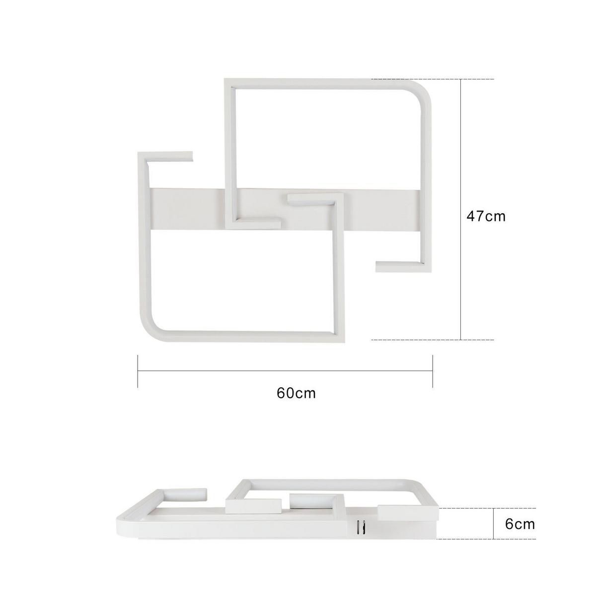 LED-DECKENLEUCHTE Carsten 61/47/6 cm - Weiß, Metall (61/47/6cm) - Nettlife