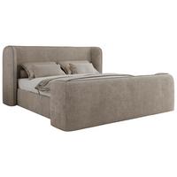 POLSTERBETT EMORA CLASSIC DUO 160/200 - Beige Strukture - Multipocket-Matratze - Beige, Textil (160/200cm) - MKS